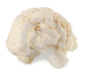 Piece of fresh cauliflower cabbage vegetable on white