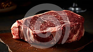 A piece of the freshest meat for the grill photo