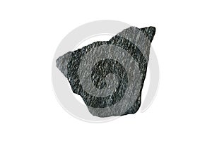 A piece of gneiss rock isolated on white background