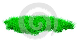 A piece of green lush grassy grassy lawn. 3d illustratio