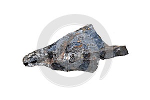 A piece of Hematite rock isolated on a white background. ironstone