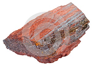 Piece of itabirite stone isolated