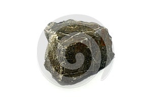 A piece of limestone rock on white background.