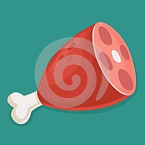 A Piece of Meat Vector Illustration