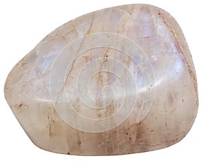 Piece of moonstone mineral with blue iridiscence