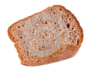 Piece of not fresh rye bread