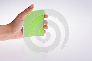 Piece of paper in hand