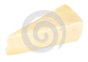 Piece of Pecorino Romano sheep cheese isolated photo