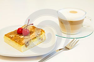 Piece of pie and coffee