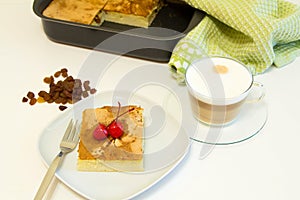 Piece of pie and coffee