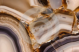 Piece of polished agate texture