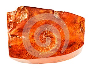 piece of polished natural baltic amber gemstone