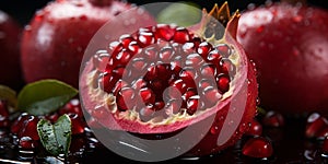 A piece of pomegranate fruit photo