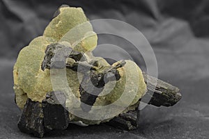 Piece of Prehnite mineral. Inosilicate of calcium and aluminium