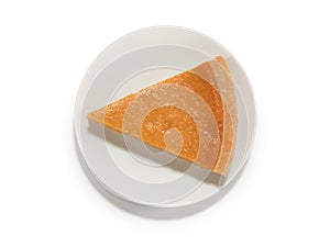 Piece of Pumpkin Pie on a Saucer