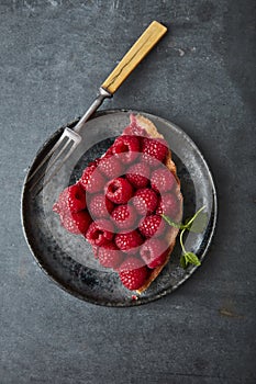 Piece of Raspberry tart