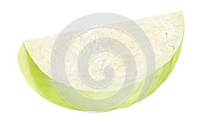 Piece of raw cabbage isolated on white