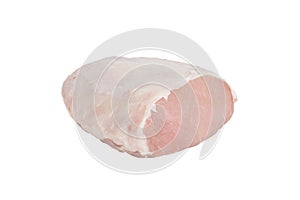 Piece of raw pork isolated on white background