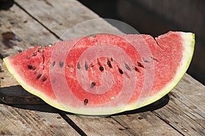 A piece of red watermelon