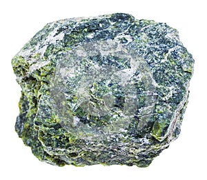 Piece of serpentine stone isolated