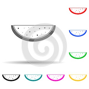 piece of watermelon multi color style icon. Simple glyph, flat vector of summer pleasure icons for ui and ux, website or mobile