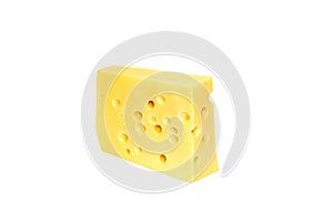 Piece of yellow cheese