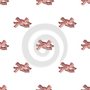 Pieces of bacon.Burgers and ingredients single icon in cartoon style vector symbol stock illustration.