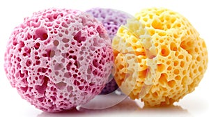Pieces Bath Sponge Exfoliating Shower Body Scrubber Back Scrubber Skin Smoother. photo