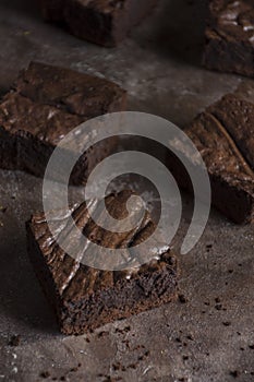 Pieces of cakey brownie