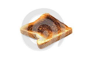 Pieces of Burnt Toast Clipping path