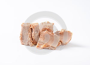 Pieces of canned tuna