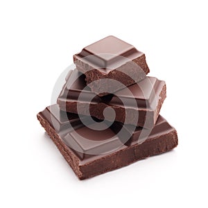 Stücke aus Schokolade 