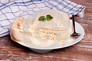 Pieces of chocolate wafer cake