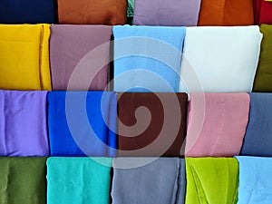pieces of cloth in various colors