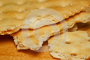 Pieces of cracker ready to eat cuisine and dessert