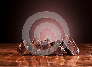 Pieces dark chocolate