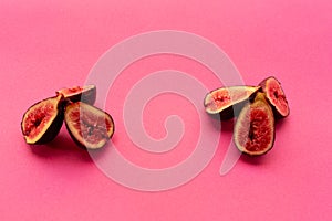Pieces of fig on a table, ideal to recommend for some diets or meals