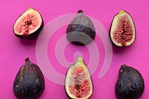 Pieces of fig on a table, ideal to recommend for some diets or meals