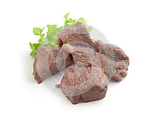 Pieces of fried beef