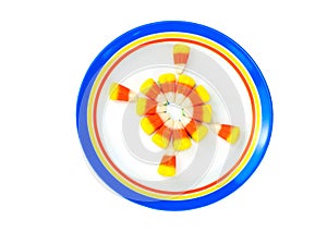 Candy corn, thanksgiving concept