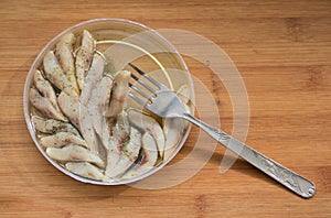 Pieces of herring