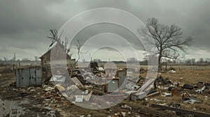 Pieces of homes and personal belongings tered across the landscape a heartbreaking sight in the midst of the tornados photo