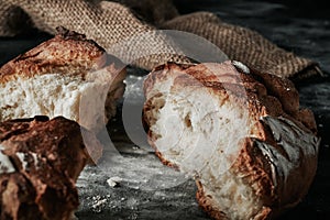 Pieces of a kamut wheat bread