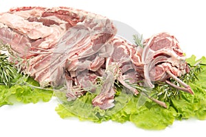 Pieces of lamb