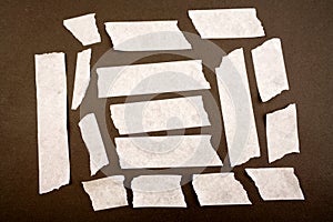 Pieces of masking tape