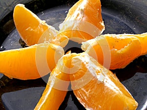 Pieces of oranges