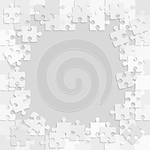 Pieces puzzle jigsaw frame, background or banner.