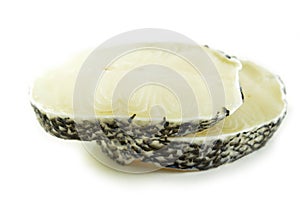 Pieces of raw cod fish fillets