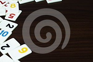 pieces of rummy placed in order on the table