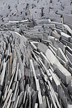 pieces of slates lying upon another